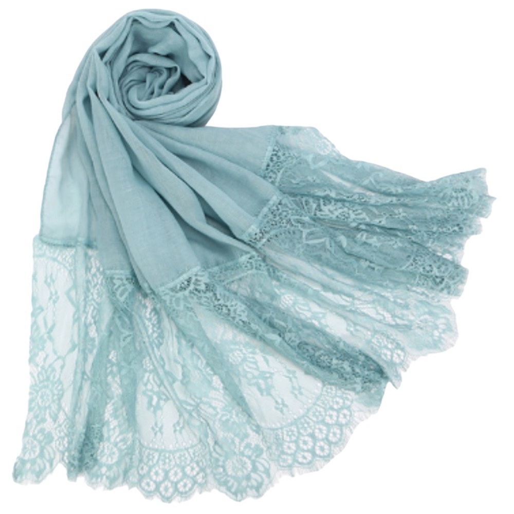 Mint Chantilly Lace Scarf